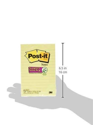 Post-it Super Sticky Lined Notes for School and Office, Vertical Surface Friendly, Canary Yellow
| Post-it Super Sticky