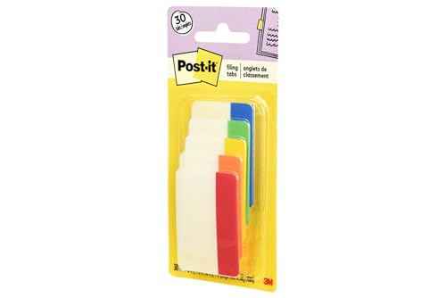 Post-it Tabs + Sticky Notes + Assorted Colors + Office Workers + Desk Organization + Removable Adhesive + 2 Inch x 6 Tab