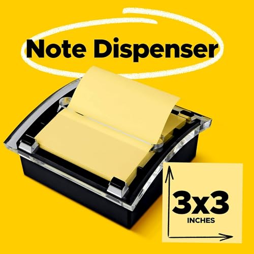 Post-it Pop-up Notes Dispenser - Convenient Storage, 3 in x 3 in, Black Base Clear Top, 6-Pack
| Post-it Pop-up Notes D