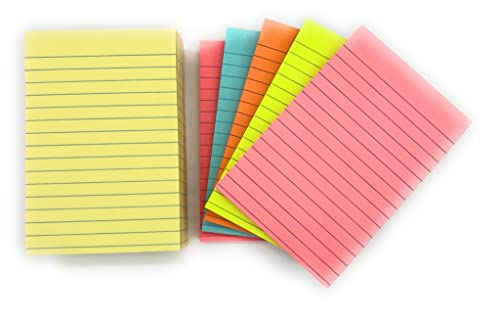 Post-it Notes Stickers 4 x 6 Inches 1000 Sheets Assorted Colors 10 Pads For Organization