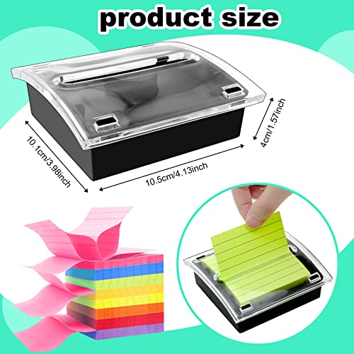 Black Base Clear Top Pop Up Sticky Note Dispenser for 3 x 3 Inch Notes
| School Office Home Pop Up Note Dispenser with