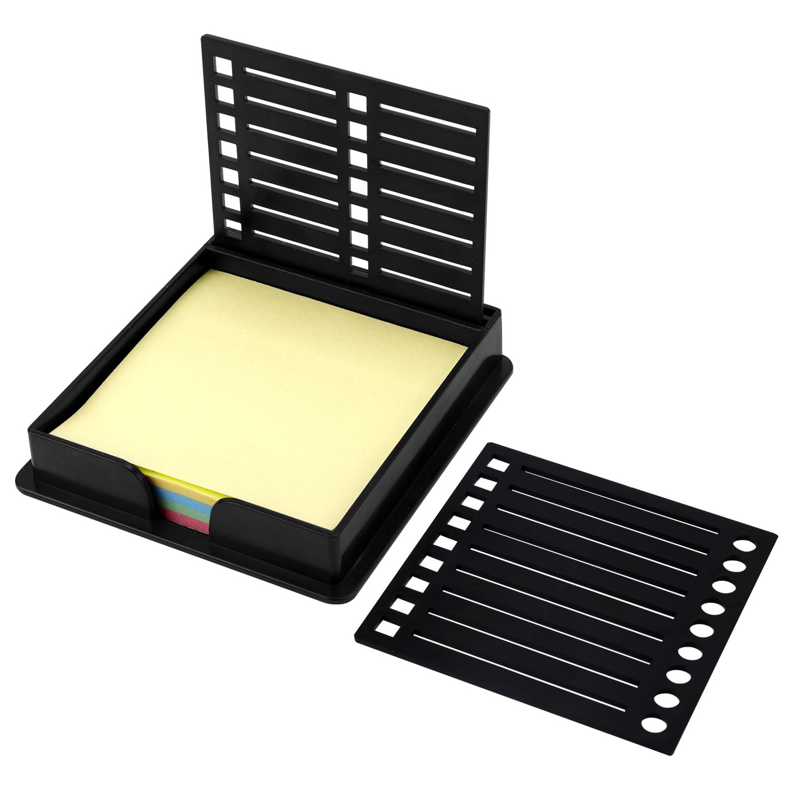 Sticky Note Stencil for 3x3 Inch Self-Sticky Notepad Maker Desk Organizer (Black)  
Self-Sticky Note Stencil with Clip f