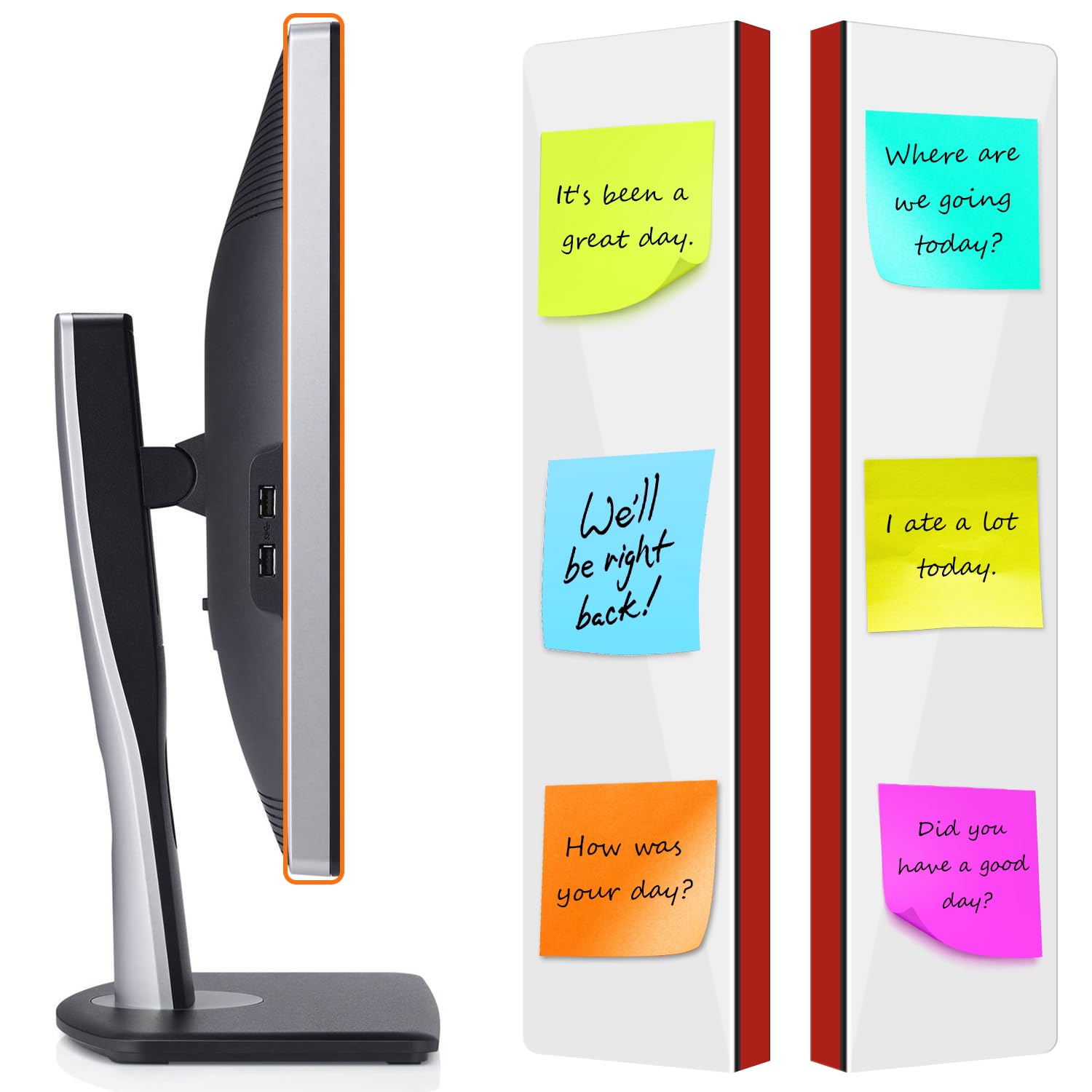 2-Pack Frameless Monitor Sticky Note Boards - Screen Memo Board for Edgeless Monitors
| Decorative Computer Transparent