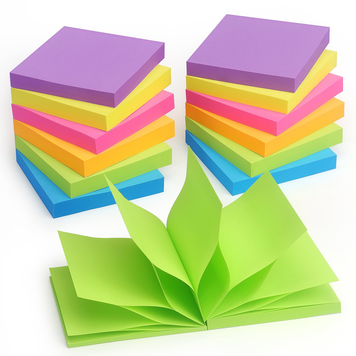 Winner Aura Bright Colors 3x3 Inch Self-Stick Sticky Notes 12 Pack Office Organization Tools
| Winner Aura Sticky Notes