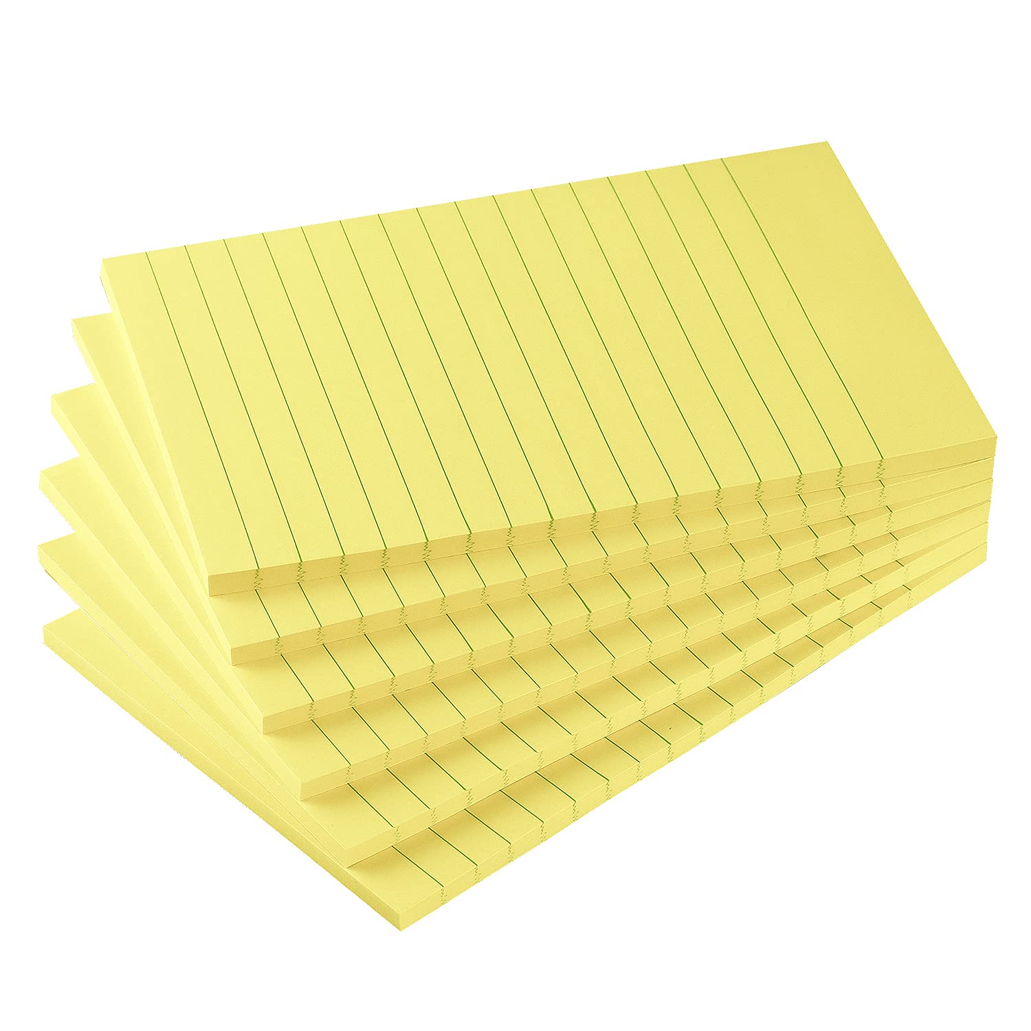 Early Buy 6 Pads Lined Sticky Notes for Office Work with Bright Color and Self-Stick Notes, 45 Sheets/Pad (Yellow)
| Ea